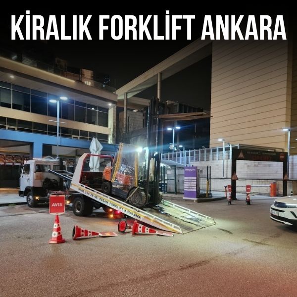 Çukurambar bölgesinde günlük forklift kiralama hizmeti sunan forklift aracı